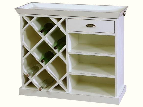 Weinregal Antik-weiss